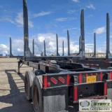 SEMI TRAILER, LOG HAULER, 1977 STRI, TANDEM AXLE, 40FT, WITH BUNKS