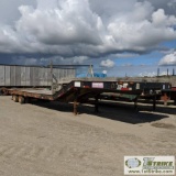 SEMI EQUIPMENT TRAILER, 2000 OVERBILT, TILT DECK, 47FT OVERALL, 32FT LOWER DECK WITH 24FT TILT SECT