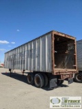 SEMI VAN TRAILER, STRICK, 40FT, MODEL 7405-355B, TANDEM AXLE. NO TITLE