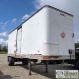 GENERATOR TRAILER, 1980 FRUEHAUF, 26FT BOX VAN, CATERPILLAR MODEL D353 GENERATOR, 200KW, 250KVA, 500