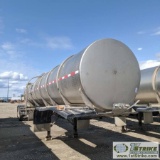 SEMI TANK TRAILER, 2002 WESTMARK, STAINLESS STEEL, 6400GAL CAPACITY, TANDEM AXLE