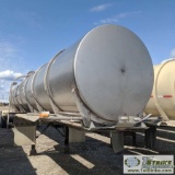 SEMI TANK TRAILER, 2004 WESTMARK, STAINLESS STEEL, 6400GAL CAPACITY, TANDEM AXLE
