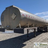 SEMI WATER TANK TRAILER, 1975 FRUEHAUF, ALUMINUM, 10500GAL, TRIPLE AXLE. NO TITLE