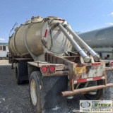 SEMI CEMENT POWDER TRAILER, 1964 FRUEHAUF, ALUMINUM CONSTRUCTION, 925 CUBIC FT CAPACITY, TANDEM AXLE