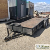 UTILITY TRAILER, TANDEM AXLE, 16 FT X 6 FT 3 IN STEEL DECK