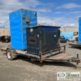 OUTHOUSE TRAILER, ENVIOVAC SANI CAN, 16KW, 20KVA KUBOTA GENERATOR, 13FT X 6FT8IN DECK TRAILER, SINGL