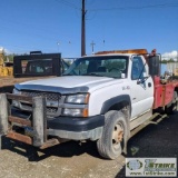 SLING-LIFT WRECKER, 2004 CHEVROLET SILVERADO C3500, 6.6L DURAMAX DIESEL, 4X4, STANDARD CAB, DUALLY,