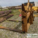 LOADER ATTACHMENT, FORKS, CAT 96IN, FITS 950G. DAMAGED