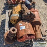 1 PALLET. ROCK DRILLING BITS. 1 EA TRICONE, 3 EA FLAT NOSE, 1 EA DRILL MOTOR
