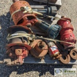 1 PALLET. ROCK DRILLING BITS. 2 EA FLAT NOSE, 1 EA DRILL MOTOR, 1 EA HYDRAULIC WINCH