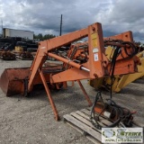 TRACTOR ATTACHMENT, KUBOTA LOADING ARMS AND BUCKET ASSEMBLY, MODEL 1820, WITH PUMP AND RESERVOIR