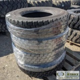 4 EACH. TRUCK TIRES, 12R22.5