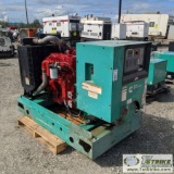 GENERATOR, 50KW, MODEL DSFAC-4544302. CUMMINS QSB 4 CYL DIESEL, 2016 REMAN ENGINE. SKID MOUNTED