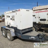 GENERATOR, AIRMAN POWER PRO 65, 63KVA, 4CYL ISUZU DIESEL, TRAILER MOUNTED