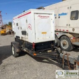 GENERATOR, MAGNUM 80, MODEL: MMG80, 55KW, 80KVA, 4CYL JOHN DEERE DIESEL, TRAILER MOUNTED