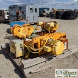 OVERHEAD TROLLEY HOIST, YALE MODEL DE150X029L11D, 15 TON, 3-PHASE ELECTRIC MOTOR