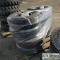 8 EACH. EQUIPMENT TRAILER TIRES, DOUBLE KING DK688 ST235/80R16, LOAD RANGE E, MOUNTED ON 8-LUG STEEL