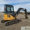 MINI EXCAVATOR, 2010 JOHN DEERE 35D, EROPS, GP BUCKET, HYDRAULIC THUMB, PUSH BLADE