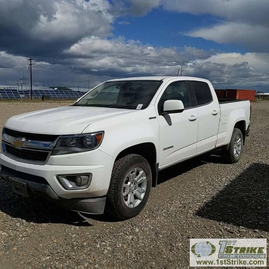 2016 CHEVROLET COLORADO, 2.8L DURAMAX DIESEL, 4X4, CREW CAB, SHORT BED. UNKNOWN MECHANICAL PROBLEMS.