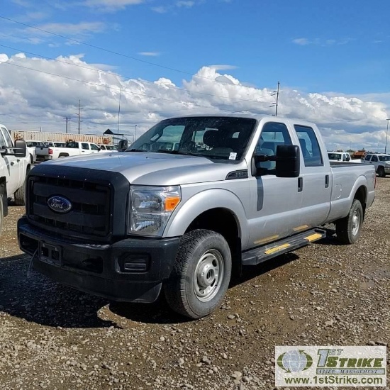 2014 FORD F-250 SUPERDUTY XL, 6.2L GAS, 4X4, CREW CAB, LONG BED