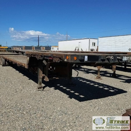 SEMI TRAILER, 1988 TRANSCRAFT STEP DECK, 37FT LOWER DECK, 10FT UPPER DECK, TANDEM AXLE