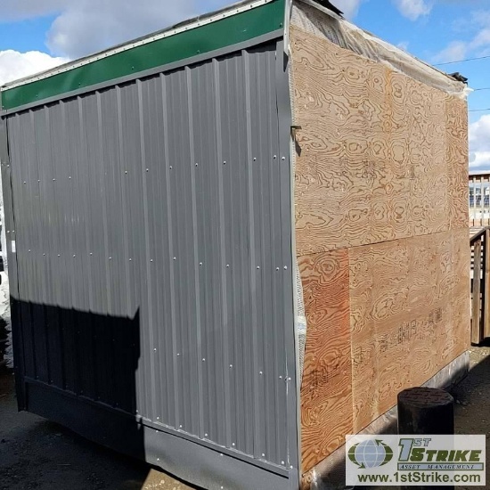 BUILDING ARCTIC ENTRYWAY. INSULATED, METAL SIDED, RUBBER MEMBRANE ROOF. EXPERIOR DIMENSIONS: 10' x 1