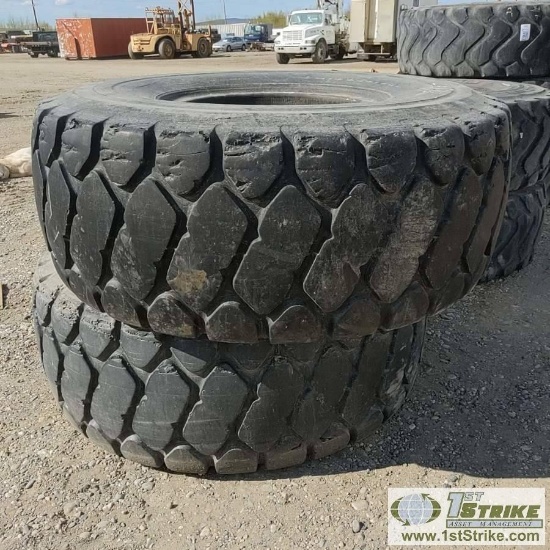 2 EACH. TIRES, 23.5 X 25 BRIDGESTONE