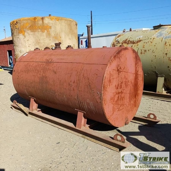 FUEL TANK, APPROX 615GAL, STEEL CONSTRUCTION, SKID MOUNTED