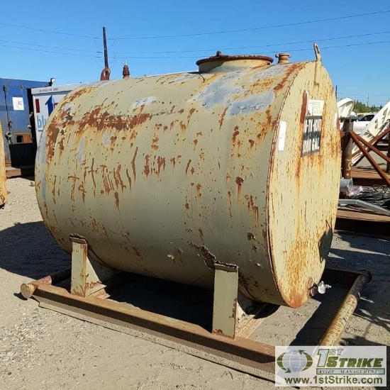 FUEL TANK, 1000GAL, STEEL CONSTRUCTION, SKID MOUNTED