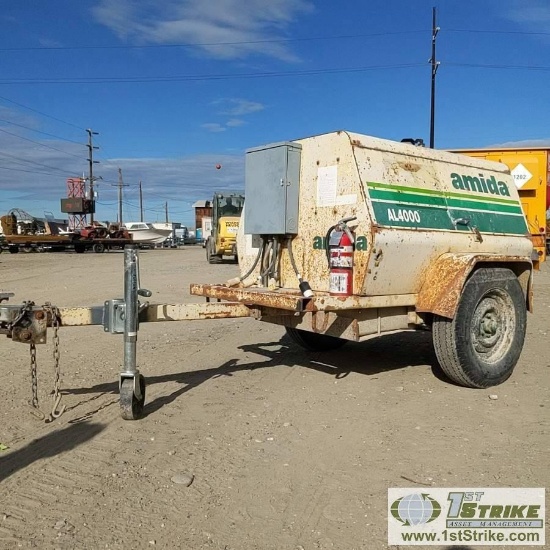 GENERATOR, AMIDA AL4000, 6KW, 6KVA, 3CYL KUBOTA, TRAILER MOUNTED