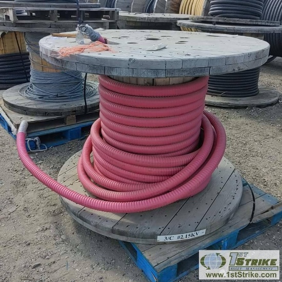 1 SPOOL. ELECTRICAL CABLE, OKONITE 5, 3C, 2AWG, MC-HL, APPROX 106FT
