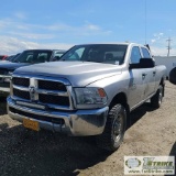 2013 RAM 2500 HEAVY DUTY, 5.7L HEMI GAS, 4X4, CREW CAB, SHORT BED. UNKNOWN MECHANICAL PROBLEMS, ENGI