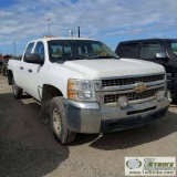 2008 CHEVROLET SILVERADO 2500HD LS, 6.6L DURAMAX DIESEL, 4X4, CREW CAB, LONG BED. WEBASTO HEAT