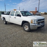 2008 CHEVROLET SILVERADO 2500HD LS, 6.6L DURAMAX DIESEL, 4X4, CREW CAB, LONG BED. WEBASTO HEAT