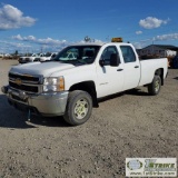 2011 CHEVROLET SILVERADO 2500HD LS, 6.6L DURAMAX DIESEL, 4X4, CREW CAB, LONG BED. WEBASTO HEAT