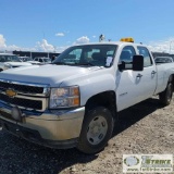 2011 CHEVROLET SILVERADO 2500HD LS, 6.6L DURAMAX DIESEL, 4X4, CREW CAB, LONG BED. WEBASTO HEAT