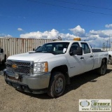 2012 CHEVROLET SILVERADO 2500HD LS, 6.6L DURAMAX DIESEL, 4X4, CREW CAB, LONG BED. WEBASTO HEAT