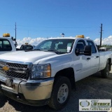 2012 CHEVROLET SILVERADO 2500HD LS, 6.6L DURAMAX DIESEL, 4X4, CREW CAB, LONG BED. WEBASTO HEAT