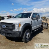 2017 FORD F550 SUPERDUTY XL, CAB AND CHASSIS, 6.8L GAS, DUALLY, CREW CAB. INVERTER