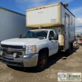 2009 CHEVROLET SILVERADO 3500HD, BOX TRUCK, 6.6L DURAMAX DIESEL, 4X4, DUALLY, REGULAR CAB, CAB OVER