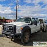 2011 FORD F-550 SUPERDUTY XL, CAB AND CHASSIS, 6.8L TRITON GAS, 4X4, DUALLY, CREW CAB. UNKNOWN MECHA