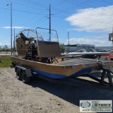 AIRBOAT, AIRGATOR LOADSTAR, 18 FT ALUMINUM HULL, GM 454 ENGINE, TERMINATOR 3-BLADE CARBON FIBER PROP