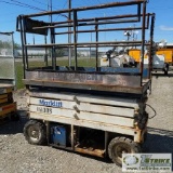 SCISSOR LIFT, MARKLIFT 15E, 750LB, 15FT, ELECTRIC. UNKNOWN MECHANICAL PROBLEMS