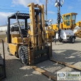 FORKLIFT, CATERPILLAR V80C, 4CYL PERKINS LPG ENGINE, 8000LB CAPACITY, 146 IN LIFT HEIGHT