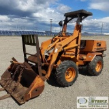 LOADER, CASE SCATBACK 430, OROPS, 2CYL HATZ DIESEL, W/BUCKET AND FORKS