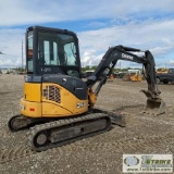 MINI EXCAVATOR, 2010 JOHN DEERE 35D, EROPS, GP BUCKET, HYDRAULIC THUMB, PUSH BLADE