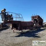 GOLD TROMMEL WITH SHAKER AND NUGGET CATCHER. 40FT LONG, 4FT ROTATING DRUM, HYDRAULIC BELT CONNECTION