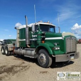 SEMI TRACTOR, 1990 KENWORTH T-800, CAT 3406B, EATON FULLER TRANSMISSION, SLEEPER, TANDEM AXLE