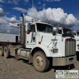 SEMI TRACTOR, 1989 KENWORTH T-800, CAT 3406 BATAAC, EATON FULLER TRANS, TANDEM AXLE, DAY CAB