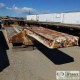 SEMI TRAILER, 1968 FONTAINE EQUIPMENT TRAILER, 25TON, 21FT DECK W/6FT DOVETAIL, TANDEM AXLE, WITH FL